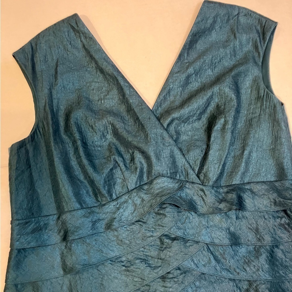 Dress barn Blue green dress size 18 W - Picture 4 of 7